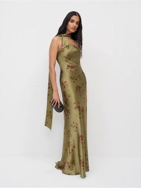 REFORMATION Jazzlyn Silk Dress in Demi